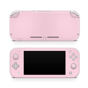 Imagem de Tacky Design Película de cor sólida compatível com o envoltório Nintendo Switch Lite, película lisa minimalista para Nintendo Switch Lite, decalque de vinil premium 3M (rosa flor de cerejeira)