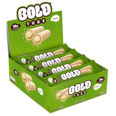 Imagem de BOLD Tube Chocolate Proteico Pistache (10g de Proteína) - Caixa com 12 unidades