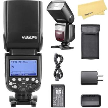 Imagem de Godox Flash de câmera V860III-S para câmera Sony, flash Speedlite, 76Ws 2,4G TTL HSS 1/8000s, 480 flashes de potência total, bateria de íon de lítio de 2600 mAh, tempo de reciclagem de 0,01-1,5s,