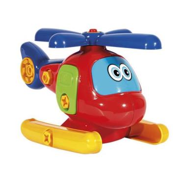 Imagem de Brinquedo Helicóptero Didático Infantil para Montar e Desmontar Polipl