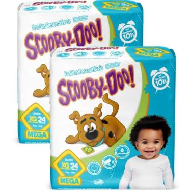 Imagem de Kit 2 PCT Fralda Descartável Scooby Doo Mega, extra grande