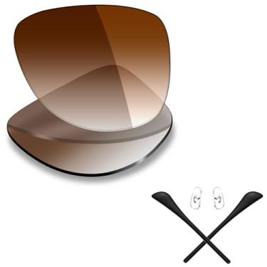 Imagem de Mryok Lentes de reposição UV400 e kits de borracha para Ray-Ban Aviator RB3025 62 mm - Marrom Gradiente Tint