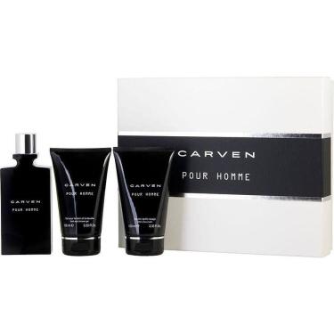 Imagem de Perfume Masculino Carven Pour Homme Edt Spray 100 ml&pós-barba Balm Gel De Banho