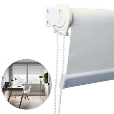 Imagem de Atlas - Persiana Rolo de Tela Solar de Trama Intermediária de 3%, Tamanho de 80x160cm, Cor Off White