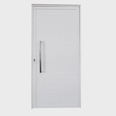 Imagem de Porta Lambril de Alumínio Esquerda 210 x 90cm com Puxador Linha Veneza Esquadrias Bergamo