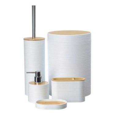 Imagem de Kit Lixeira Acessórios Banheiro Escova Dispenser Líquido 104 - PGB, Br