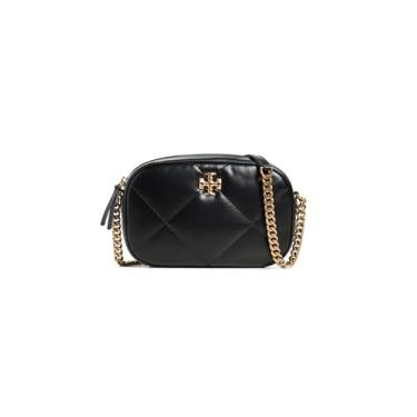 Imagem de Tory Burch Bolsa feminina Kira Diamond Quilt para câmera, Preto, One Size