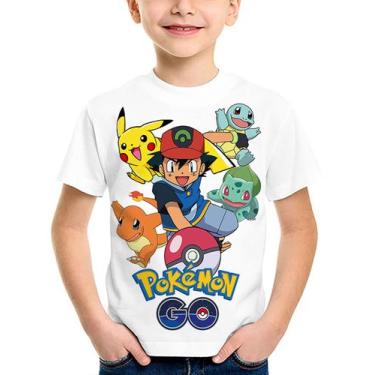 Imagem de Camiseta Infantil e Adulto Pokemon Ash Pikachu Charizard - Anime Max, 