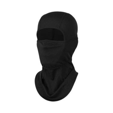 Imagem de Balaclava de Verão Anti-UV - Secagem Rápida, à Prova de Vento, Preto