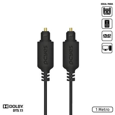 Imagem de Cabo óptico Digital Toslink Macho 1 Metro - Pod-1