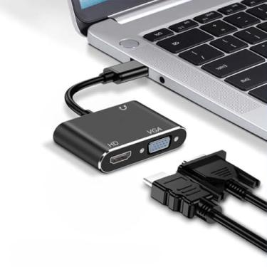 Imagem de Adaptador Usb 3.0 Para Hdmi X Vga – Windows VGA/HDMI 5 Gbps Super-velocidade USB 3.0 Interface HDMI e VGA 1920 x 1080p portátil para conversor de energia
