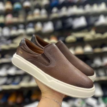 Imagem de Sapato Social Slip On Couro Legítimo Masculino Tendência Premium Sofis