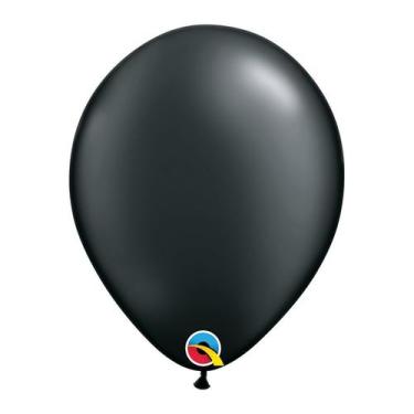 Imagem de Balão de Festa Látex Liso Pearl (Perolado) - Onyx Black (Preto Ônix) -