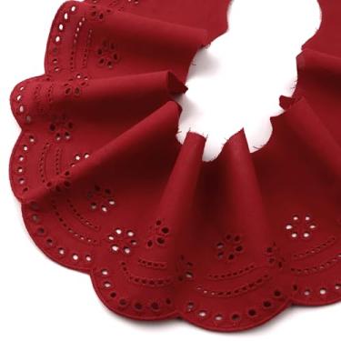 Imagem de ZNZAKKA Guarnição de renda com ilhós, bordado, algodão, bordado, acabamento em renda para roupas, acessórios, artesanato, decoração de casa