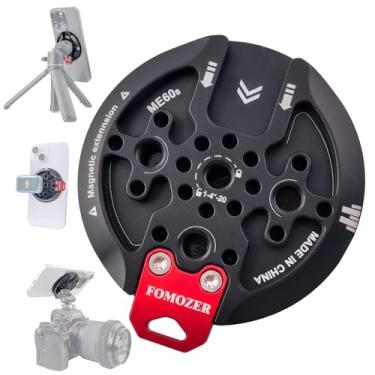 Imagem de FOMOZER Suporte de tripé magnético para celular, 1/10.2 cm e sapato frio, funciona com bastão de selfie MagSafe, iPhone 15/14/13/12 Pro Max/Plus/Mini, para microfone DJI e acessórios, ME60s
