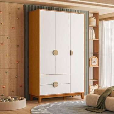 Imagem de Guarda-Roupa Infantil 3 Portas e 2 Gavetas Kid em MDF - Albatroz Móvei