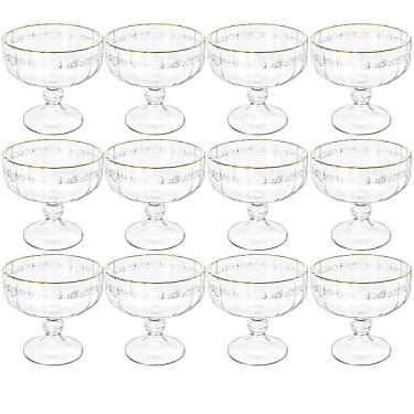 Imagem de Taça de Sobremesa em Cristal Imperial Fio de Ouro 200mL 12 peças - Lyor