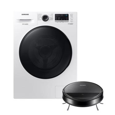 Imagem de Kit Lava E Seca Wd11A Ecobubble Branca 11/7Kg 220V E Aspirador Robô 2 Em 1 Com Wi-Fi Vr5000