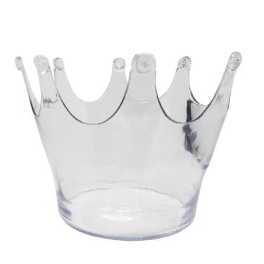 Imagem de Cachepot Acrílico Coroa Transparente
