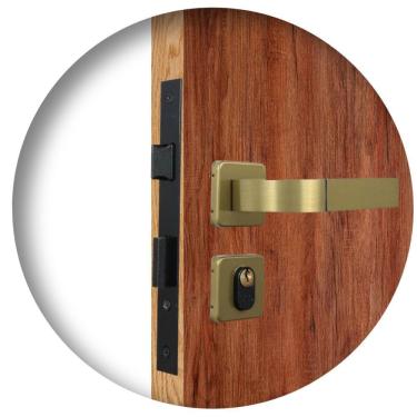 Imagem de Fechadura Roseta Módena Bronze Latonado Externa MGM