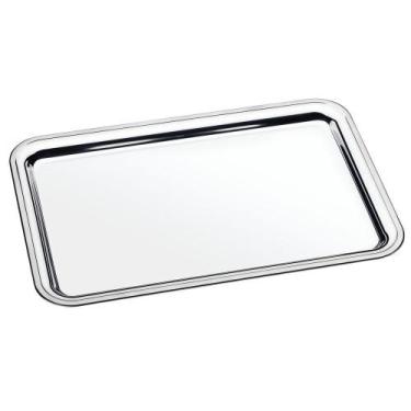 Imagem de Bandeja Retangular Tramontina Buena em Aço Inox 49x33 cm, Inox