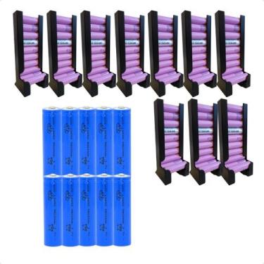Imagem de 10 Suporte Com Capacidade Para 10 Baterias Cada E 10 Baterias De Alta 