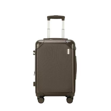 Imagem de Mala de Viagem de Bordo 10Kg Zíper EXPANSÍVEL Padrão ANAC Rígida Rodas duplas 360° Porta Copo Cadeado AntiFurto Resistente Espaçosa (Marrom)