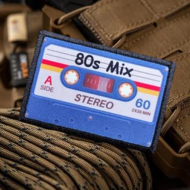 Imagem de Adesivo de moral de fita misturada dos anos 80, adesivos de gancho e laço, apliques engraçados táticos de moral militar para mochilas, chapéus de caminhoneiro, lancheiras, coletes, jaquetas