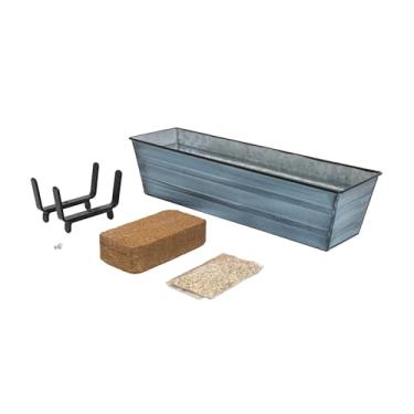 Imagem de Kit de cultivo de jardim Bloom Box, azul pequeno com suportes para grades de 2 x 4