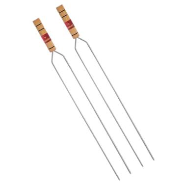 Imagem de Espetos para Churrasco 85cm Cromado com Cabo de Madeira – Lâmina 72cm | Cabo Resistente ao Calor, Não Esquenta | Ideal para Carnes, Linguiça, Legumes | Profissional e Doméstico (KIT 2 (2 DUPLO))