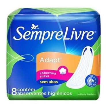 Imagem de Kit c/ 2 Absorvente Externo Sempre Livre Adapt 8 Unidades