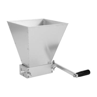 Imagem de Generic Moinho manual de grãos, moinho de rolos, aço inoxidável, alumínio com alça, de malte ajustável para aveia, cevada caseira