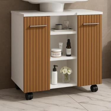 Imagem de Gabinete Premium Para Banheiro Acoplado Com Prateleiras - JM3 Móveis, 