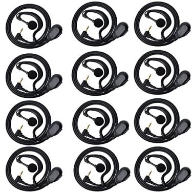 Imagem de UAYESOK Fone de ouvido de rádio de 1 pino de 2,5 mm com microfone PTT, fone de ouvido em forma de G para Motorola Talkabout Walkie Talkie T200 T200TP T260 T402 T460 T465 T600 T800 T6500 MR350R MS350R