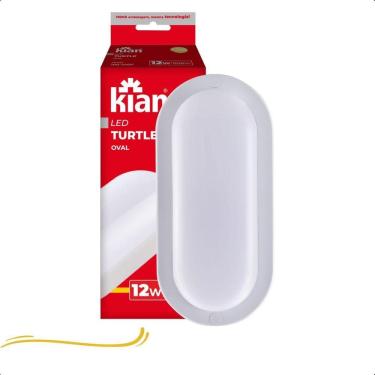 Imagem de Luminária Led Tartaruga Oval Branca 12W 3000K Kian