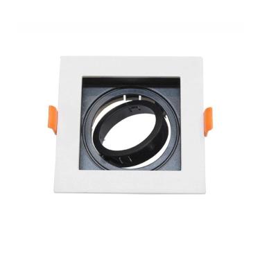 Imagem de Spot Embutir Recuado Par 20 E27 Quadrado Direcionável Br+Pt