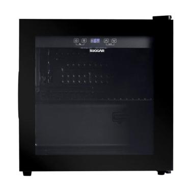 Imagem de Cervejeira Suggar 48L Preta com Porta de Vidro