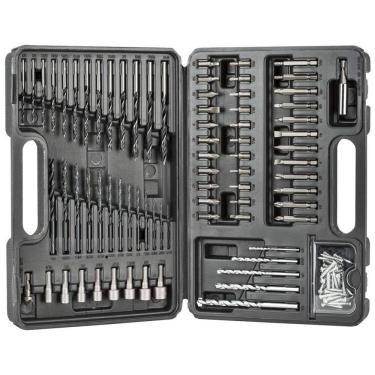 Imagem de Kit Brocas de Chaves 109 Peças com Estojo, BLACKDECKER BDA91109, Preto