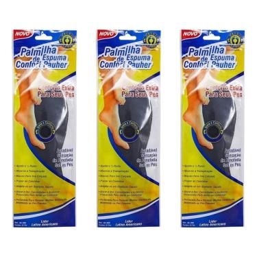 Imagem de Palmilha Ortopédica De Espuma Confort Preta 39/40