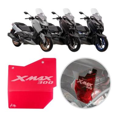 Imagem de Protetor Motor Scooter Acrílico Yamaha Xmax 300 - Jaspe Ateliê, Vermel