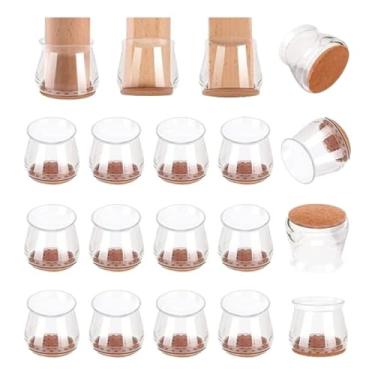 Imagem de Capa Protetora De Silicone Com Para Pés De Mesa E Cadeira Com Feltro - Silenciosa E Resistente Ao Desgaste(A-12 Pecas(20-30mm))