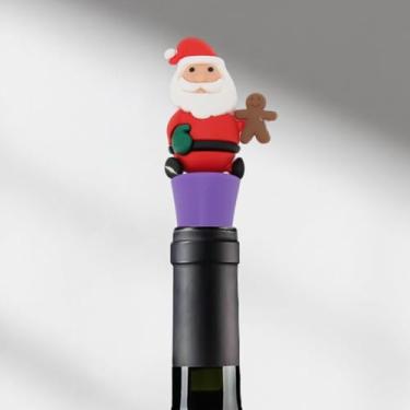 Imagem de Generic 1 peça de rolha de garrafa vermelho tom bronze estrela do mar rolha de cortiça PVC silicone vermelho roxo branco 11,5 x 3,8 x 2 cm