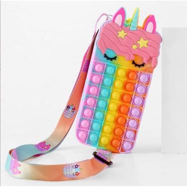 Imagem de Bolsa Transversal Grande  Pop It Unicórnio Anti Stress Estilos Bloguei