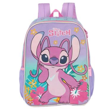 Imagem de Mochila de Costas G Escolar Infantil PVC Stitch - Luxcel-Feminino