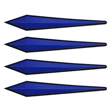 Imagem de 4 peças de adesivo protetor de borda de porta de carro para-choque proteção anticolisão espelho retrovisor de porta fita de borracha aplicável à maioria dos veículos (azul)