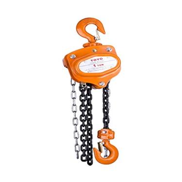Imagem de Talha de elevação de corrente bloco de corrente bloco de elevação de corrente manual e equipamento de levantamento manual de carga pesada 1000 kg (cor: 1 tonelada, tamanho: comprimento da corrente 5 m