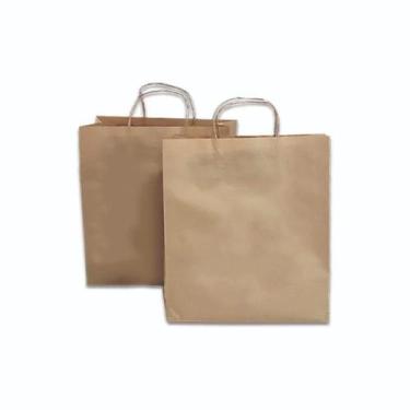 Imagem de Sacola, Saco Kraft Com Alça Delivery 32X30X19Cm Liso - 200Un - Pdv Pri
