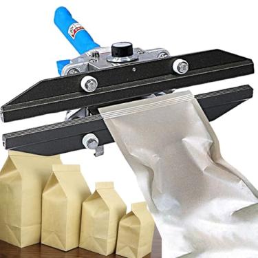 Imagem de HYUIO Seladora de crimpador térmico, 200 300 400 500 600 mm, seladora de saco plástico, seladora de impulso, máquina de embalagem de saco seladora a vácuo, para saco Mylar, saco de alumínio, saco de