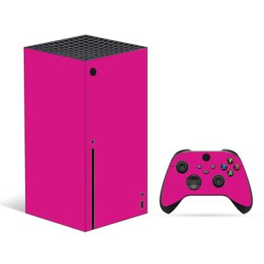 Imagem de Skin Wrap Compatible with Xbox Series X, Full Set Vinyl Decal Protective Sticker Cover for Game Console & Controller (Rose Red)