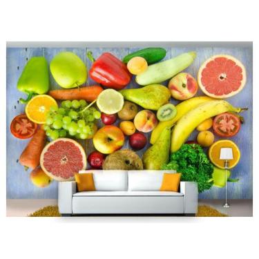 Imagem de Papel De Parede Frutas Vegetais Sacolão 3D Al160 - Você Decora